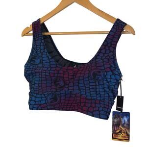 Torrid Jurassic Park World Dinosaur Wireless Padded Scoop Bikini Swim Top 00